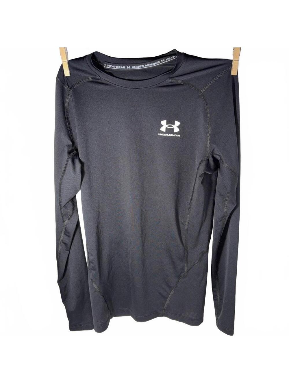 Under Armour HeatGear Long Sleeve Compression Shirt Black Medium